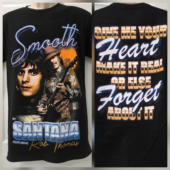 Carlos Santana & Rob Thomas SMOOTH Supernatural Album Short Sleeve TShirt Size S - Picture 10 of 10